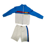 Gucci High Neck Logo Zip Jacket & Shorts Set Sz 36 months