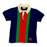Gucci Blue Web Polo Shirt Sz 6
