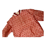 Gucci Geometric GG Red/Beige Jacket & Jeans Set Sz 36 months