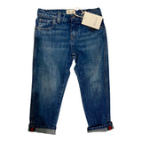 Gucci Web Stripe Denim Dark Blue Jeans Sz 36 months NWT