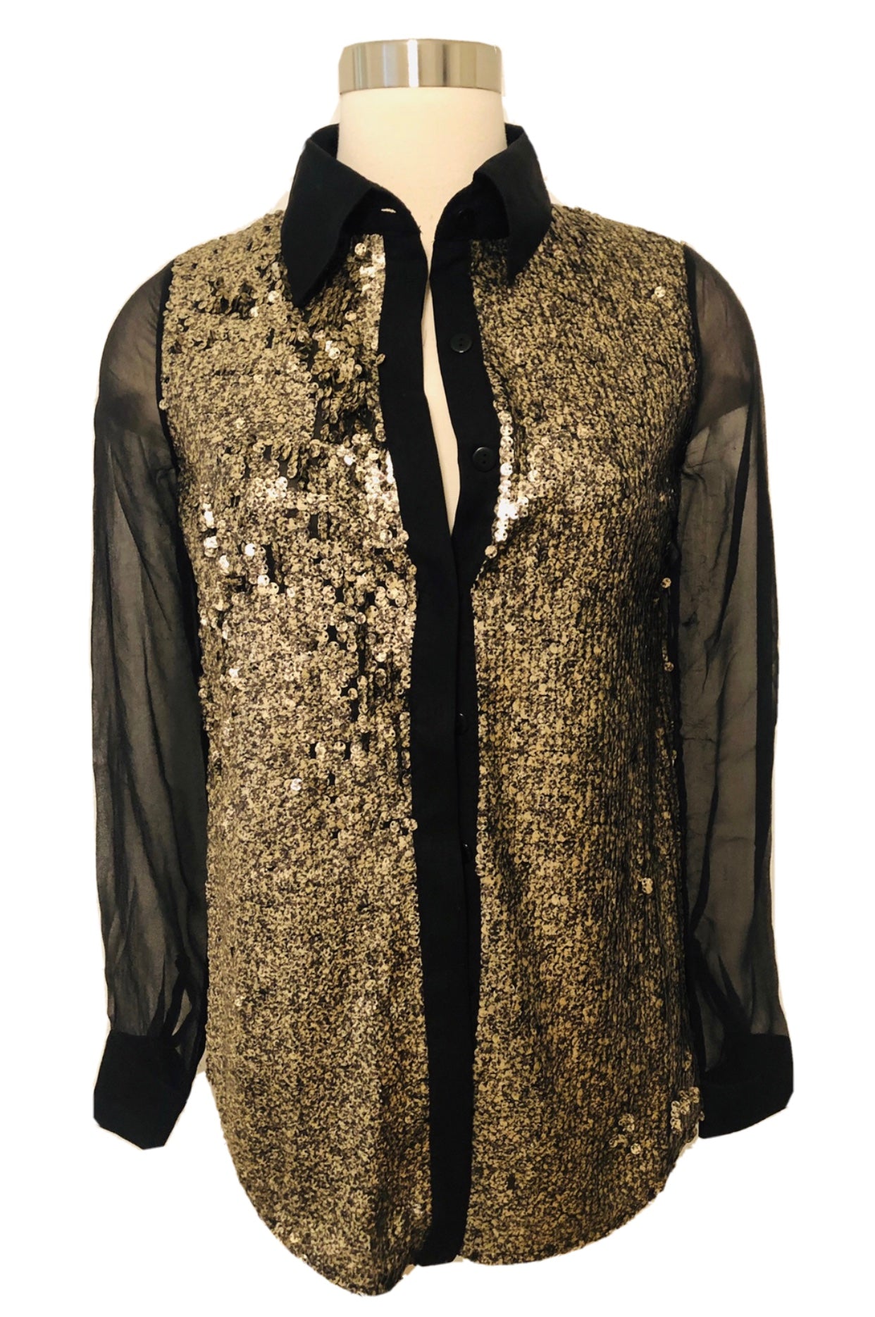 gold sheer shirt