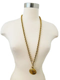 Chanel Vintage Gold Long Mirror Chain Necklace