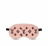 Louis Vuitton Pink Monogram Mink Fur Eye Sleep Mask
