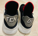 Fendi Logo Red/Black Tab Sneakers Sz 12