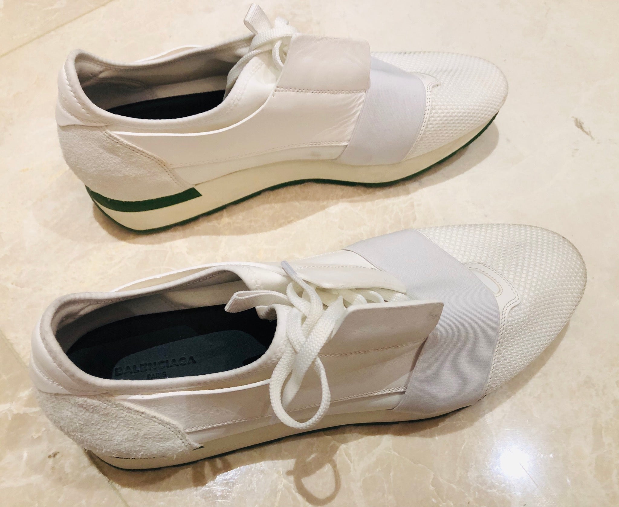 Balenciaga White Runner Race Sneakers Sz 45 12