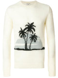 Saint Laurent YSL Palm Tree Mohair Sweater Sz L