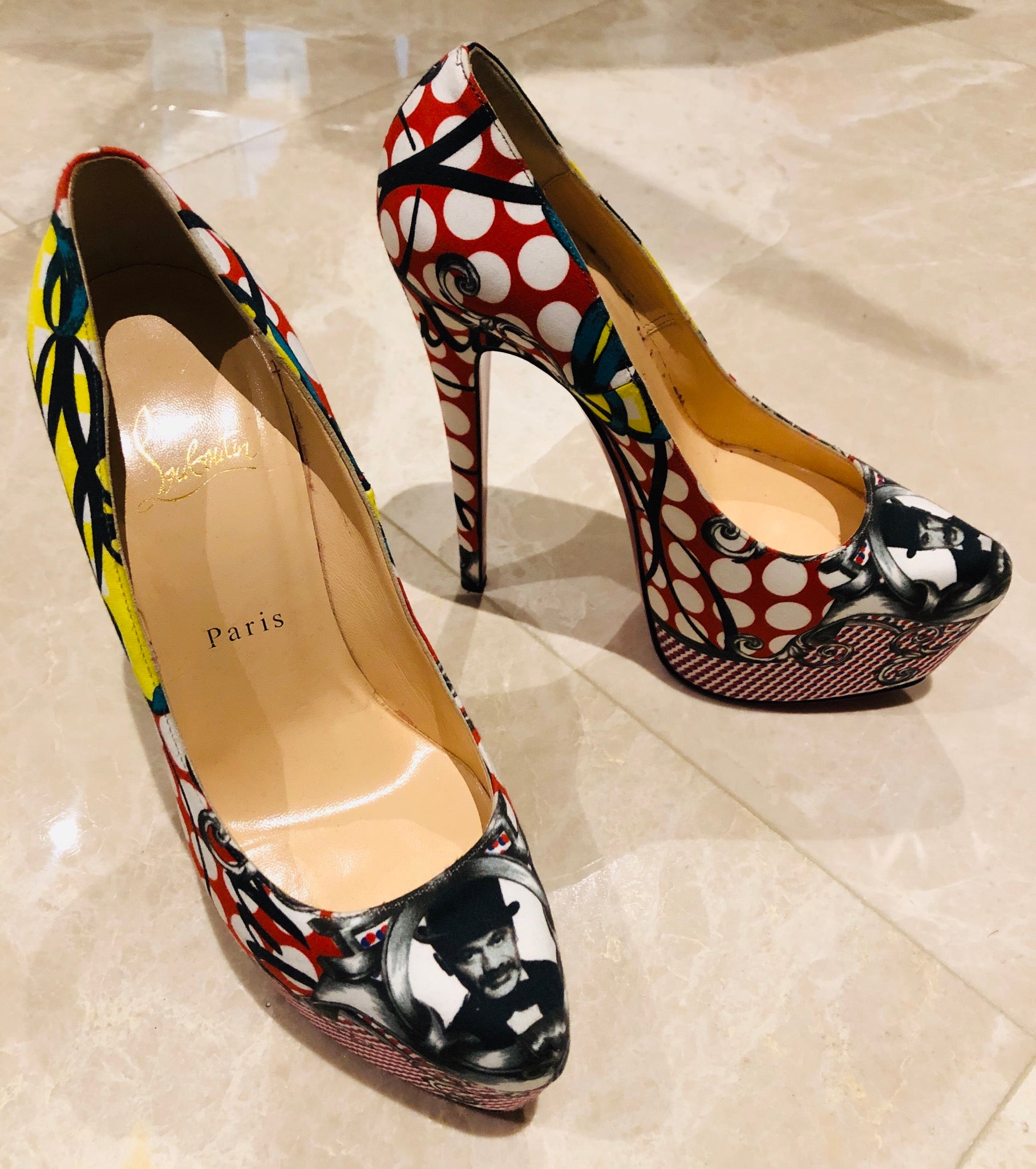 Org. CHRISTIAN LOUBOUTIN Daffodile 160 Plateau on sale Pumps aus Schlangenleder Gr.38 NEU+Karton