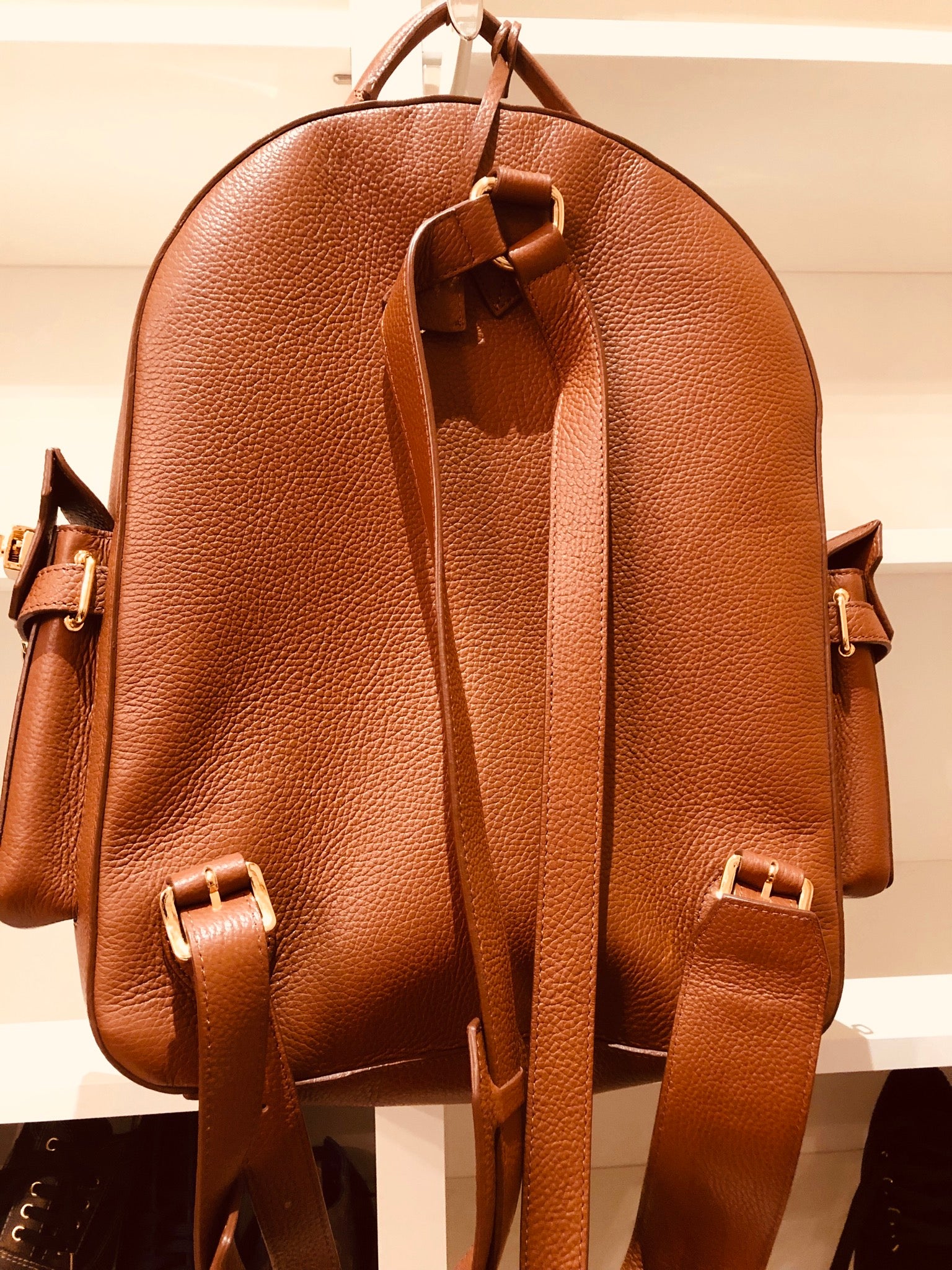 Buscemi PHD Leather Backpack in Whiskey – Wopsters Closet Buscemi PHD Leather Backpack in Whiskey – Wopsters Closet