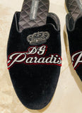 Dolce & Gabbana DG Paradise Velvet Slip on Sz 12