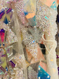 Byblos Tulle Iridescent Prism Gown Dress Sz 40