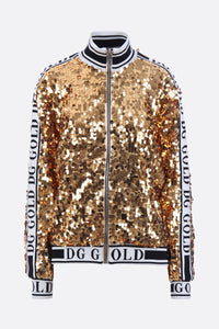 Dolce and Gabbana D&G Gold Sequin Jacket Sz Sm