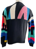 Chanel Cashmere Logo Multicolored Sweater Sz 50