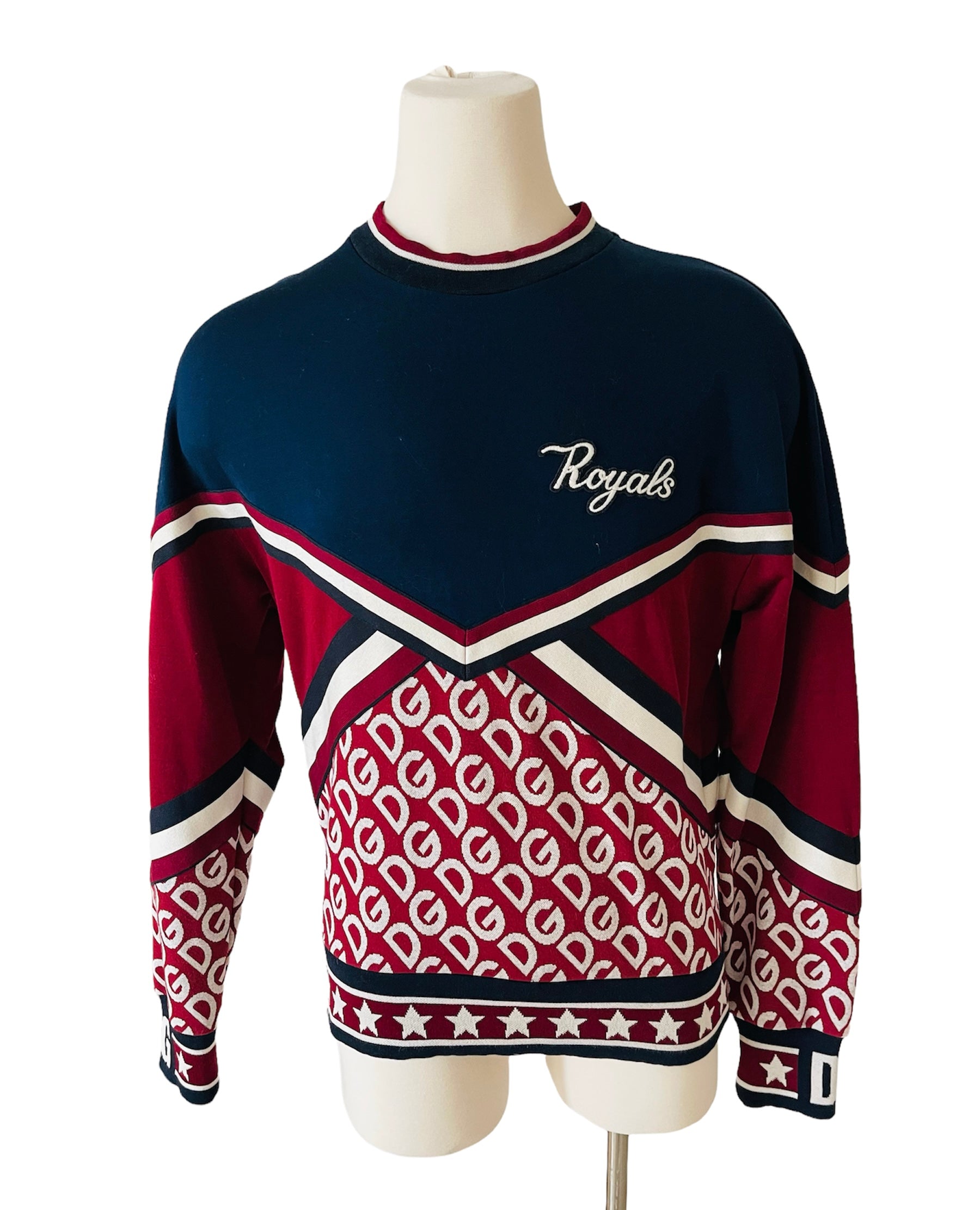 Dolce & Gabbana Logo Royals Sweater Sz 48 – Wopsters Closet