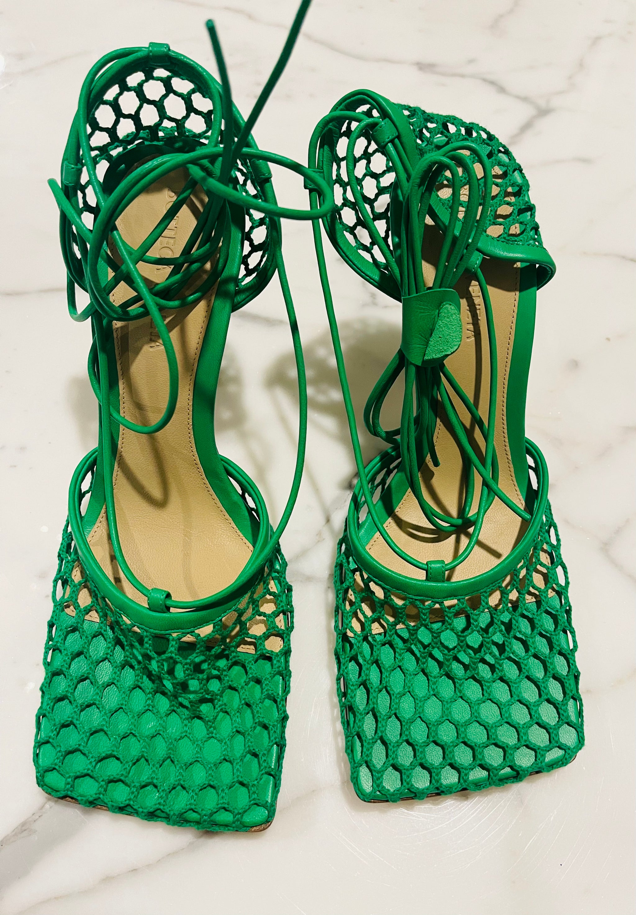 BOTTEGA VENETA スラックス 緑(ストライプ) 4103924L0003 BOTTEGA VENETA ボッテガベネタ チノパン 黄緑 4103924A0053