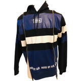 Hood By Air HBA Blue Striped Hoodie Top Jacket Sz XL