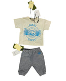 Gucci Blue/Gray Logo T-shirt & Joggers Set Sz 3/6 Months