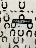 Dolce & Gabbana Horseshoe Print Shirt Sz 16.5/42