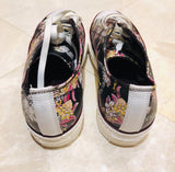 Roberto Cavalli Floral Low Leather Sneakers Sz 44