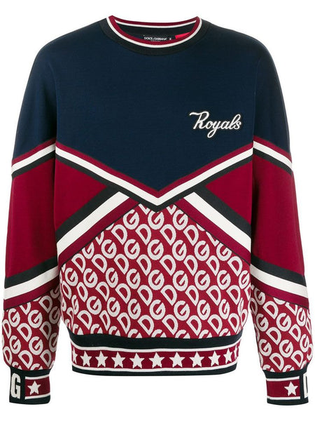 Dolce & Gabbana Logo Royals Sweater Sz 48 – Wopsters Closet