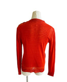 Balmain Orange Button Shoulder Sweater Sz L