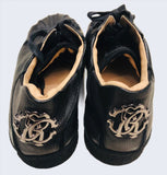 Roberto Cavalli Low Black Monogram Sneakers Sz 44/11