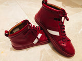Bally Oldani Red Leather High Top Sneakers Sz 11/12