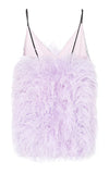 Attico Purple Feather & Sequin Dress Sz Sm