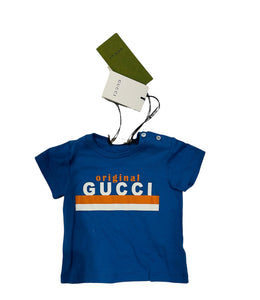 Gucci Blue Logo T-shirt Sz 3/6 Months