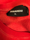 Dsquared2 Red Nevermind The Bulldogs Sweatshirt Sz XLarge