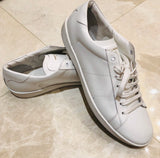 Saint Laurent SL01 White Leather Sneakers Sz 45