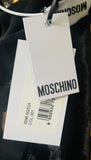 Moschino Black Sheer Logo Velvet Scarf