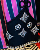Gucci Pink Black Striped Crystal Embellished Dragon Jacket Sz 52
