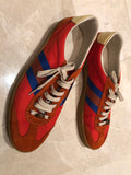 Gucci Red Nylon and Suede Sneakers Sz 12