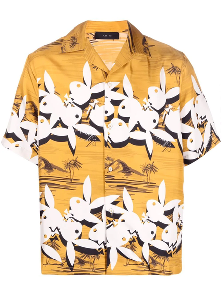 AMIRI Playboy Hawaiian Gold Silk Shirt Sz 54 – Wopsters Closet