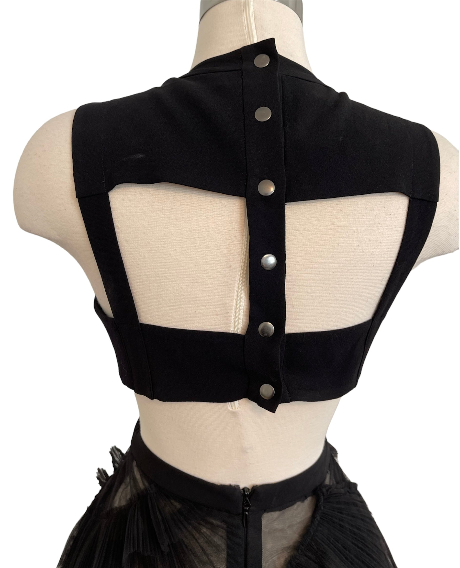 p*e様 アンドレスド★ ruffled bustier pants dress Trendsetting Effect Ruffled Denim Skater Dress | Windsor