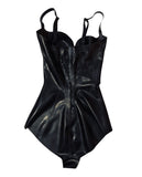 Designer Black Latex Bodysuit Sz Sm