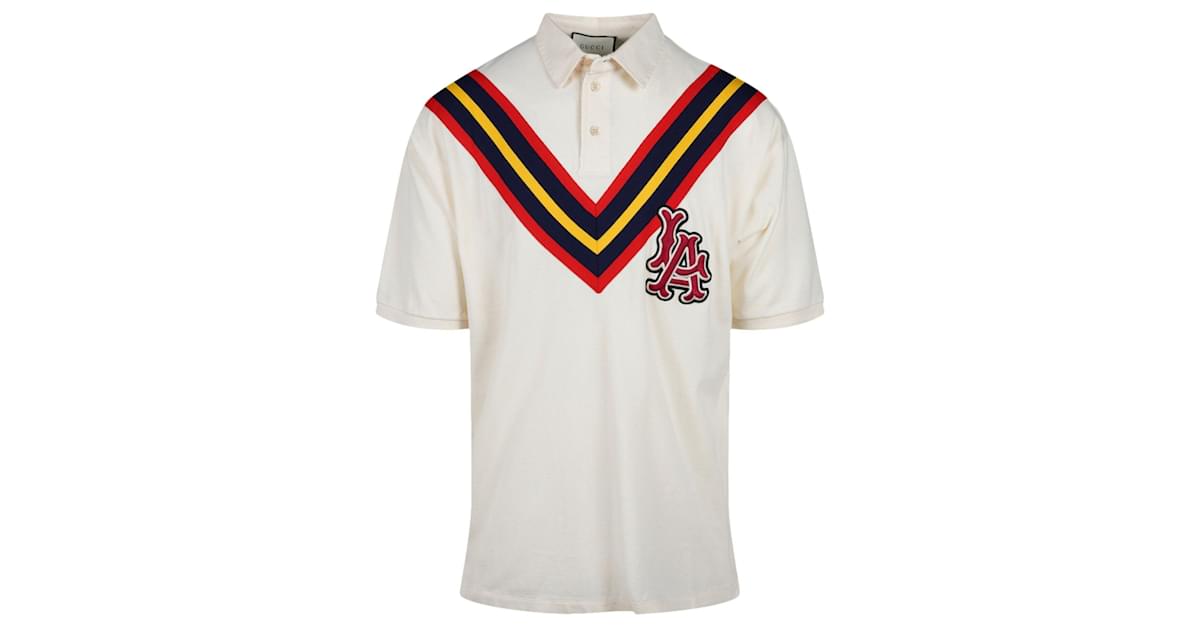 Gucci LA Logo Embroidered Polo Shirt Sz XL – Wopsters Closet Gucci LA Logo Embroidered Polo Shirt Sz XL – Wopsters Closet