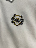 Roberto Cavalli White Snake Polo Shirt Sz XL