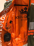 Dolce & Gabbana Striped Block Reflective Bomber Jacket Sz XLarge/52