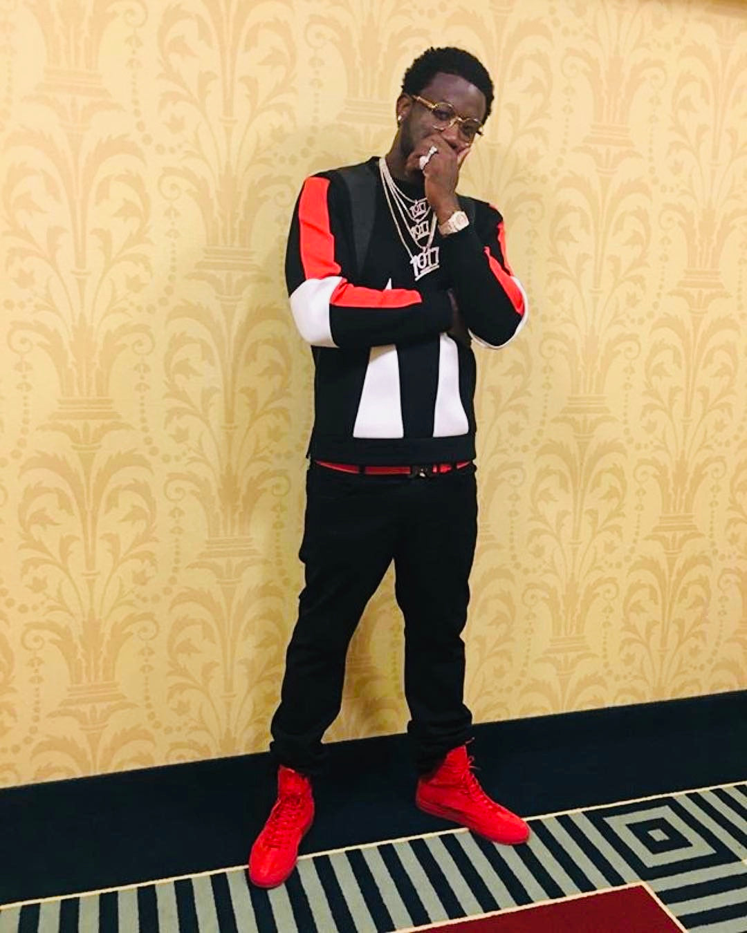 Daniel Patrick Red Suede High Top Roamer Sneakers Sz 12