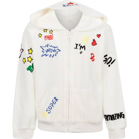 Dolce & Gabbana Illustration Velour Hoodie Jacket Sz 18-24 months