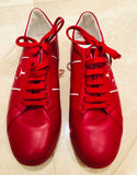 Versace Red Leather Low Martin Sneakers Sz 12/45