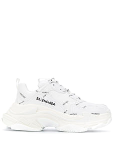Balenciaga White Logo Triple S Sneakers Sz 45/12