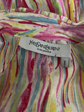 Yves Saint Laurent YSL Vintage Watercolor Shirt Sz Small