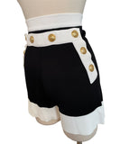 Balmain Black White Knit Shorts SZ Small