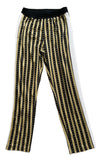 Versace Greca Print Striped Track Pants Sz XLarge