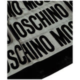 Moschino Black Sheer Logo Velvet Scarf