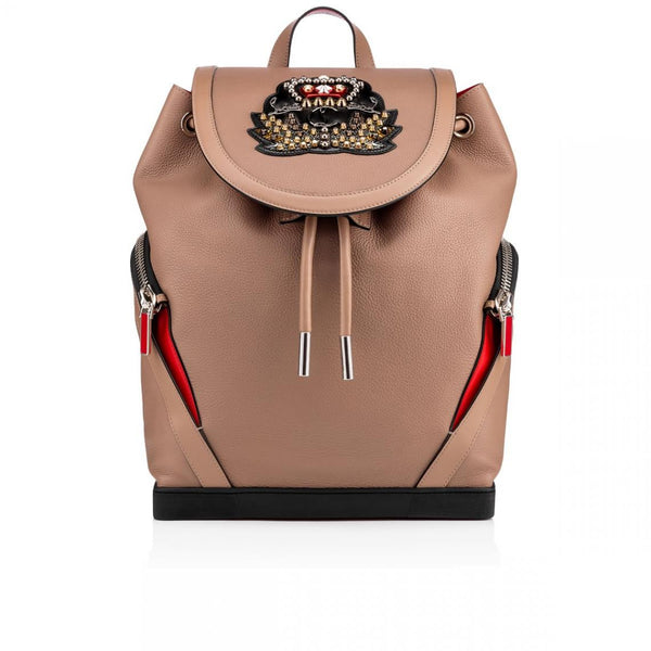 Christian Louboutin Explorafunk Studded Taupe Leather Backpack – Wopsters Closet